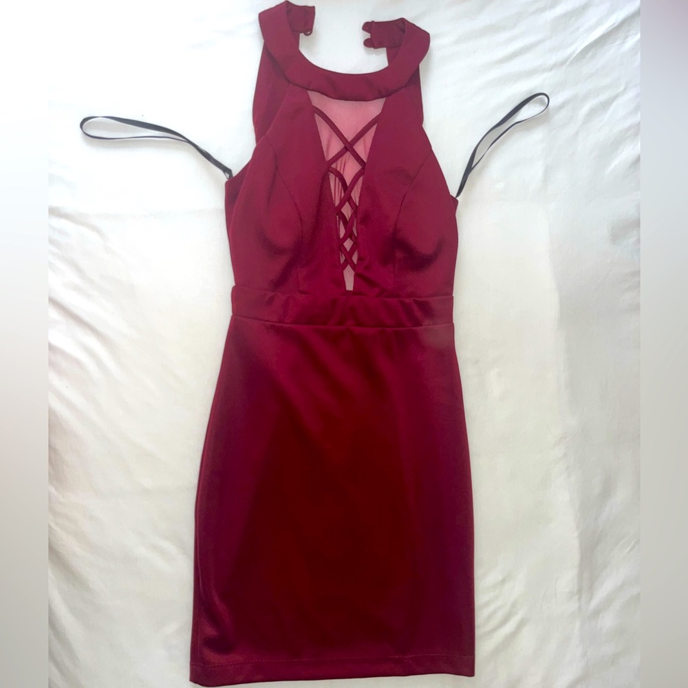 Maroon tight dress